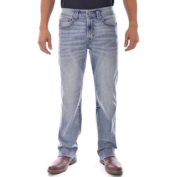 Axel Men's Slim Boot Denim Jean | Cowboy Jeans | Mens Relaxed Fit Boot Cut Jeans - Picture 1 of 4